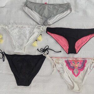 Bundle of 5  Victoria's Secret Swim Bikini Bottoms Size L
